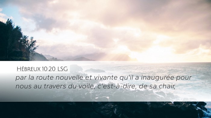 Hébreux 10:20 LSG Bible Verse Image