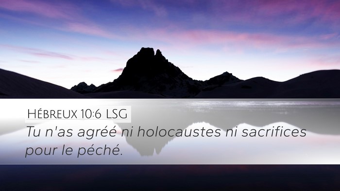 Hébreux 10:6 LSG Bible Verse Image