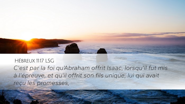 Hébreux 11:17 LSG Bible Verse Image