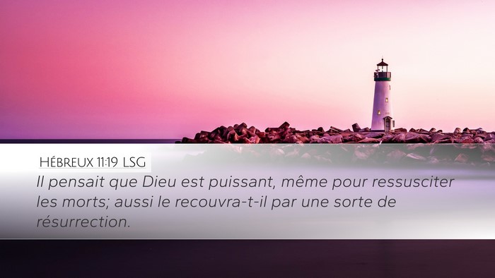 Hébreux 11:19 LSG Bible Verse Image