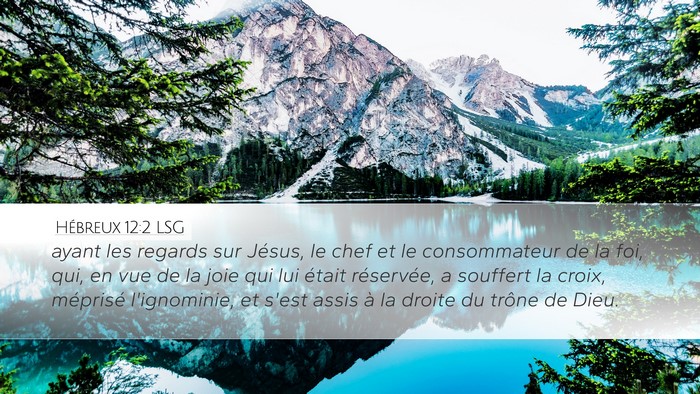Hébreux 12:2 LSG Bible Verse Image