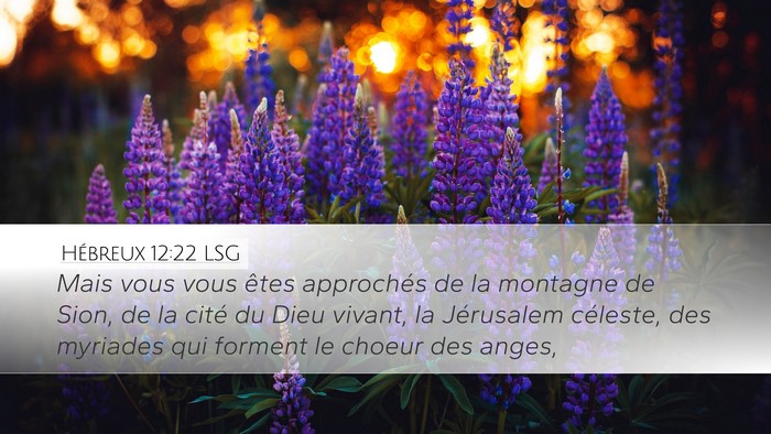 Hébreux 12:22 LSG Bible Verse Image