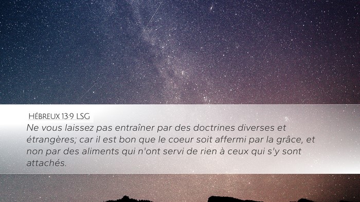 Hébreux 13:9 LSG Bible Verse Image