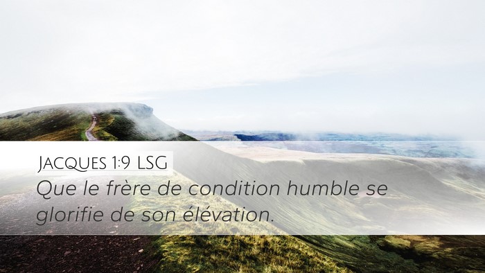 Jacques 1:9 LSG Bible Verse Image