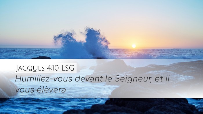 Jacques 4:10 LSG Bible Verse Image