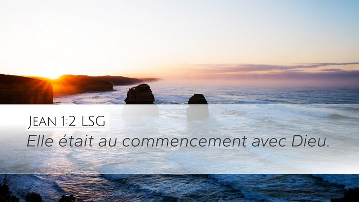 Jean 1:2 LSG Bible Verse Image