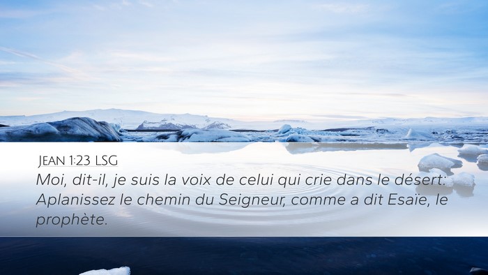 Jean 1:23 LSG Bible Verse Image