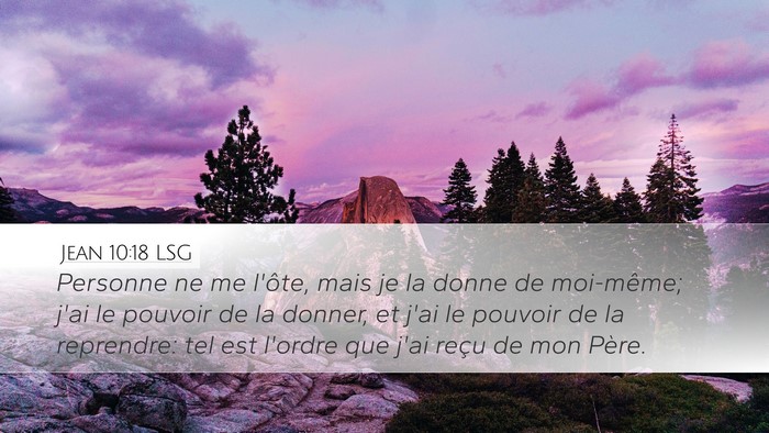 Jean 10:18 LSG Bible Verse Image