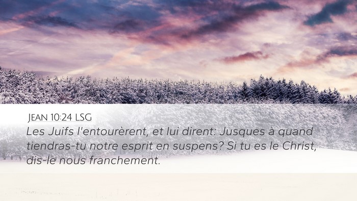 Jean 10:24 LSG Bible Verse Image