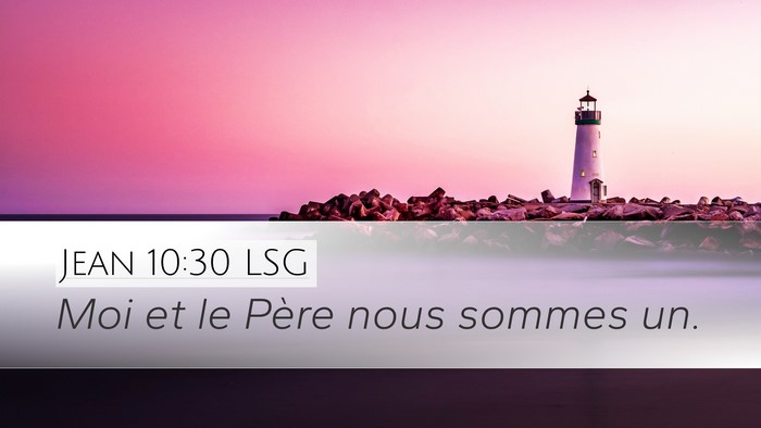 Jean 10:30 LSG Bible Verse Image