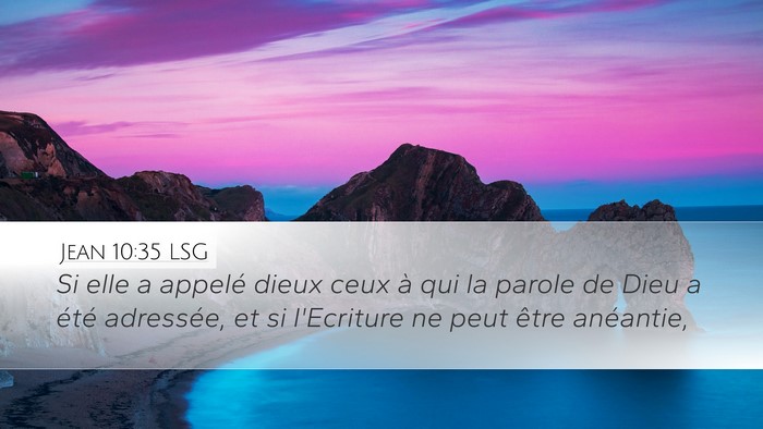 Jean 10:35 LSG Bible Verse Image