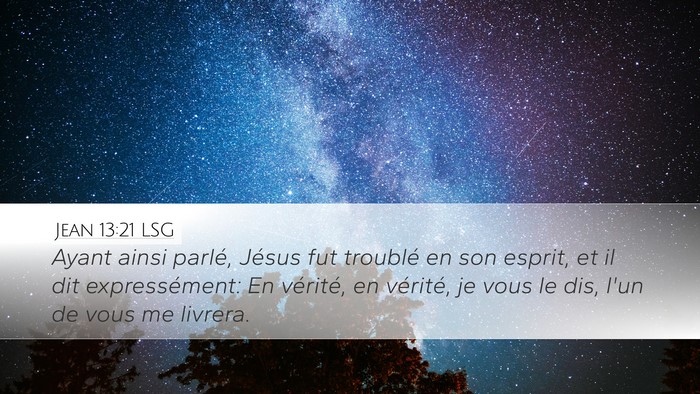 Jean 13:21 LSG Bible Verse Image