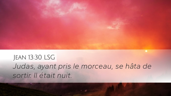 Jean 13:30 LSG Bible Verse Image