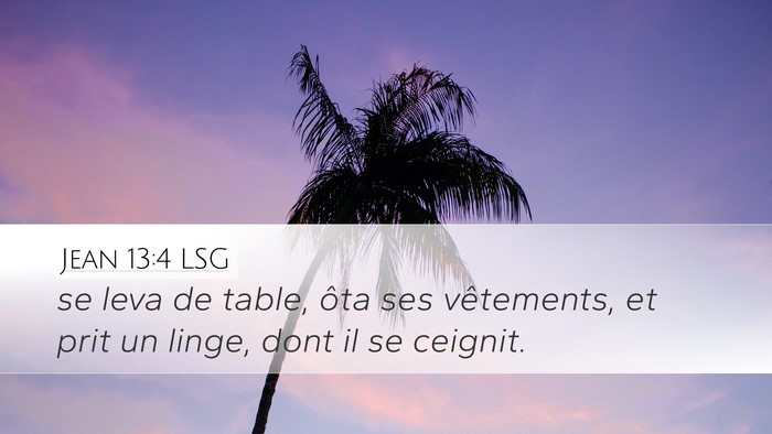Jean 13:4 LSG Bible Verse Image