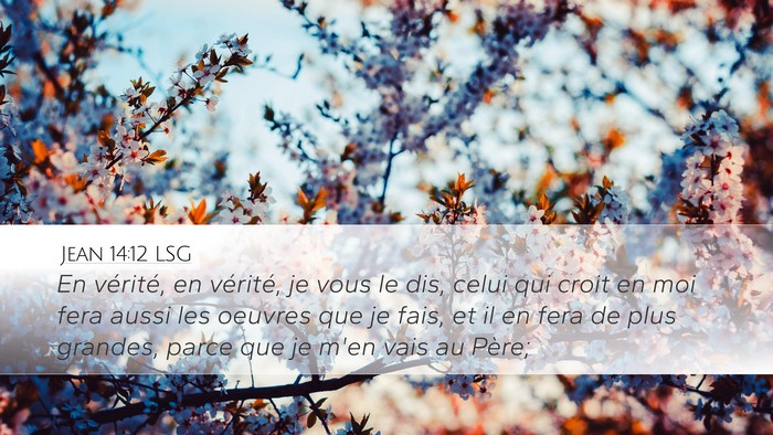 Jean 14:12 LSG Bible Verse Image