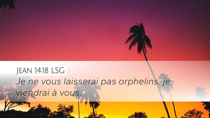 Jean 14:18 LSG Bible Verse Image