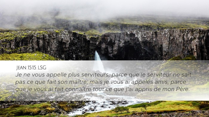 Jean 15:15 LSG Bible Verse Image