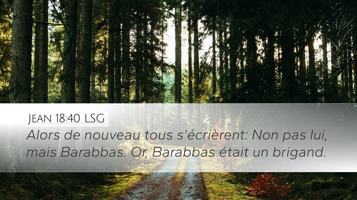 Jean 18:40 LSG Bible Verse Image