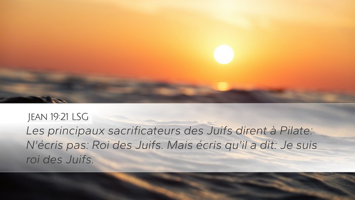Jean 19:21 LSG Bible Verse Image