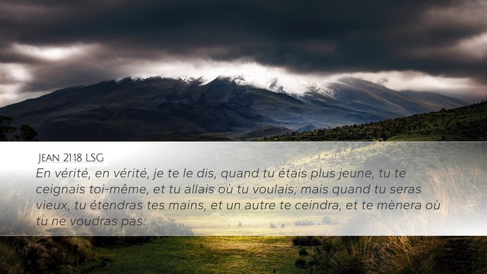 Jean 21:18 LSG Bible Verse Image