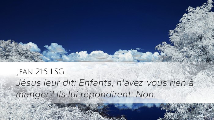 Jean 21:5 LSG Bible Verse Image
