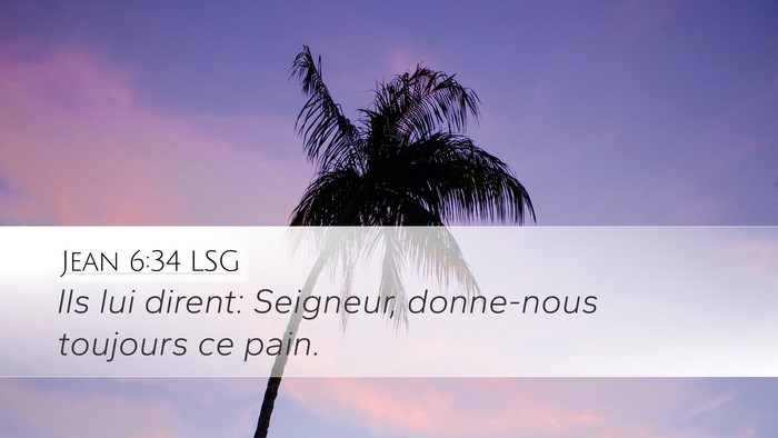Jean 6:34 LSG Bible Verse Image