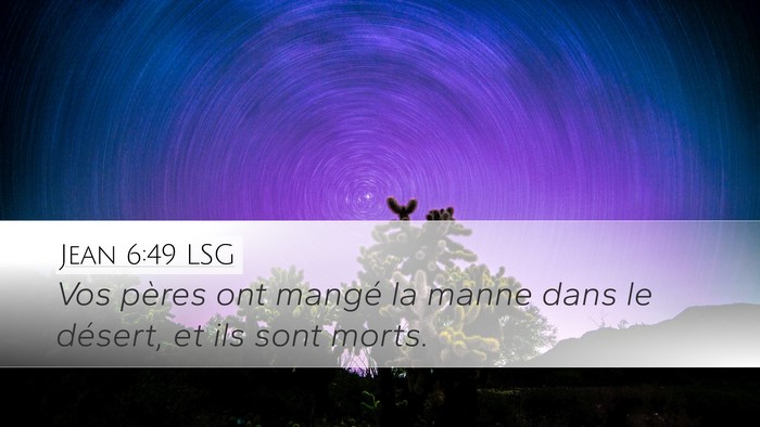 Jean 6:49 LSG Bible Verse Image