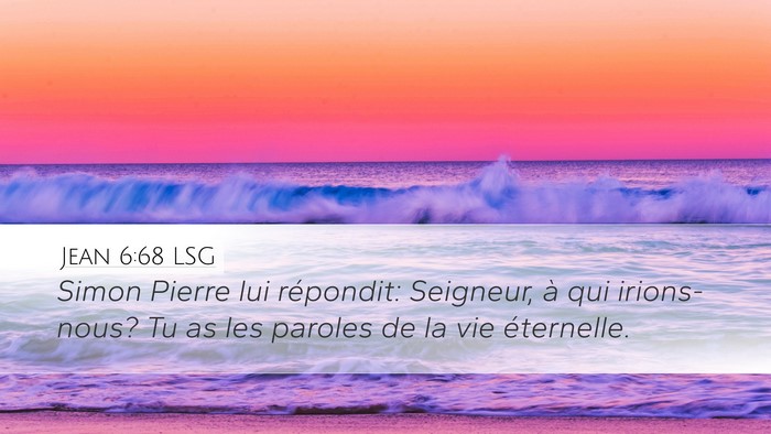 Jean 6:68 LSG Bible Verse Image