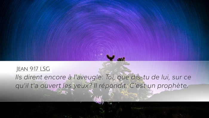 Jean 9:17 LSG Bible Verse Image