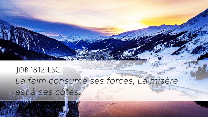 Job 18:12 LSG Bible Verse Image