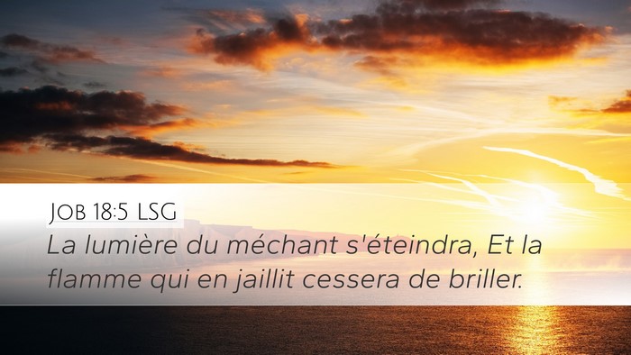 Job 18:5 LSG Bible Verse Image