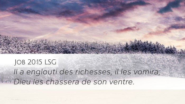 Job 20:15 LSG Bible Verse Image
