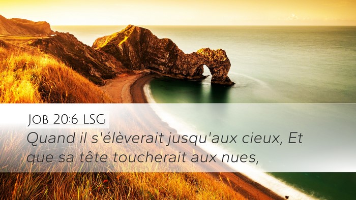 Job 20:6 LSG Bible Verse Image