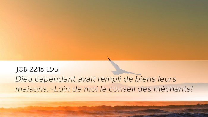 Job 22:18 LSG Bible Verse Image