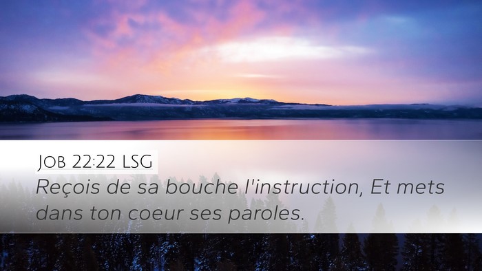 Job 22:22 LSG Bible Verse Image