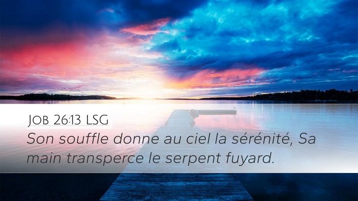 Job 26:13 LSG Bible Verse Image
