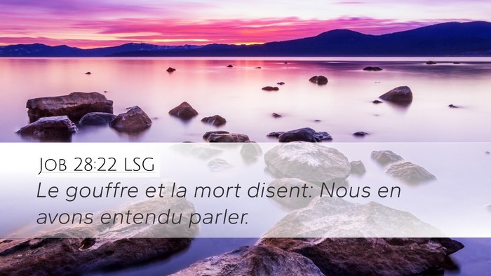 Job 28:22 LSG Bible Verse Image