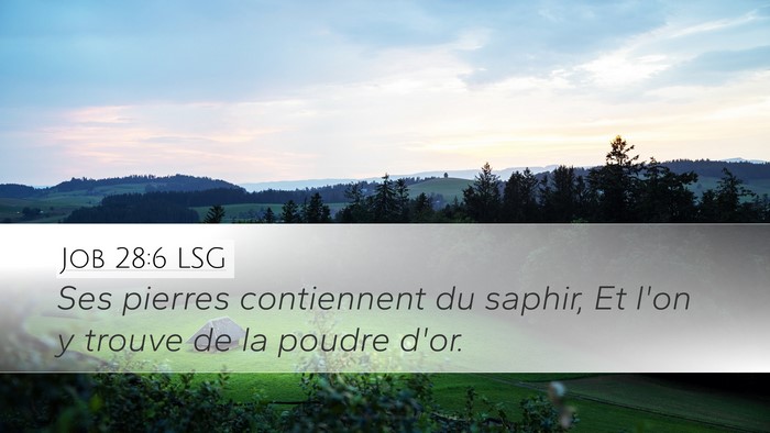 Job 28:6 LSG Bible Verse Image