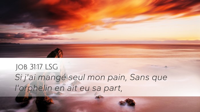 Job 31:17 LSG Bible Verse Image