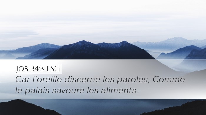 Job 34:3 LSG Bible Verse Image
