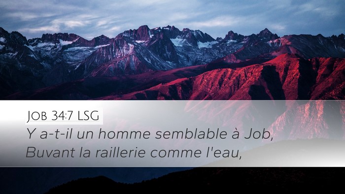 Job 34:7 LSG Bible Verse Image