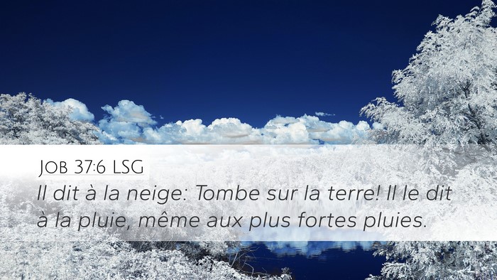 Job 37:6 LSG Bible Verse Image