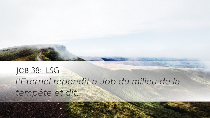Job 38:1 LSG Bible Verse Image