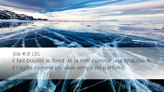 Job 41:31 LSG Desktop Wallpaper - Il fait bouillir le fond de la mer comme une - Desktop Bible Verse Wallpaper