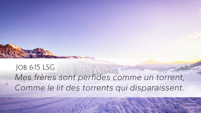 Job 6:15 LSG Bible Verse Image