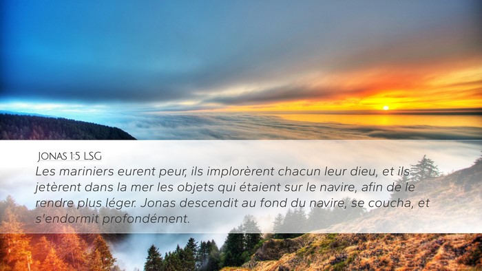Jonas 1:5 LSG Bible Verse Image