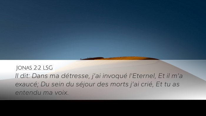 Jonas 2:2 LSG Bible Verse Image