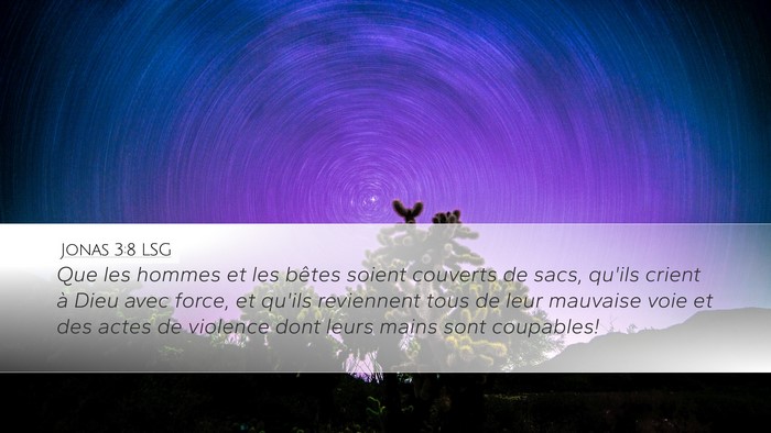Jonas 3:8 LSG Bible Verse Image
