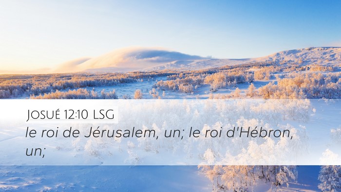 Josué 12:10 LSG Bible Verse Image