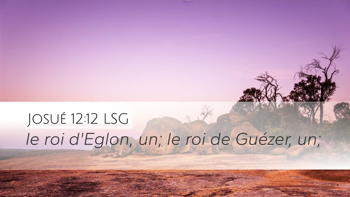 Josué 12:12 LSG Bible Verse Image
